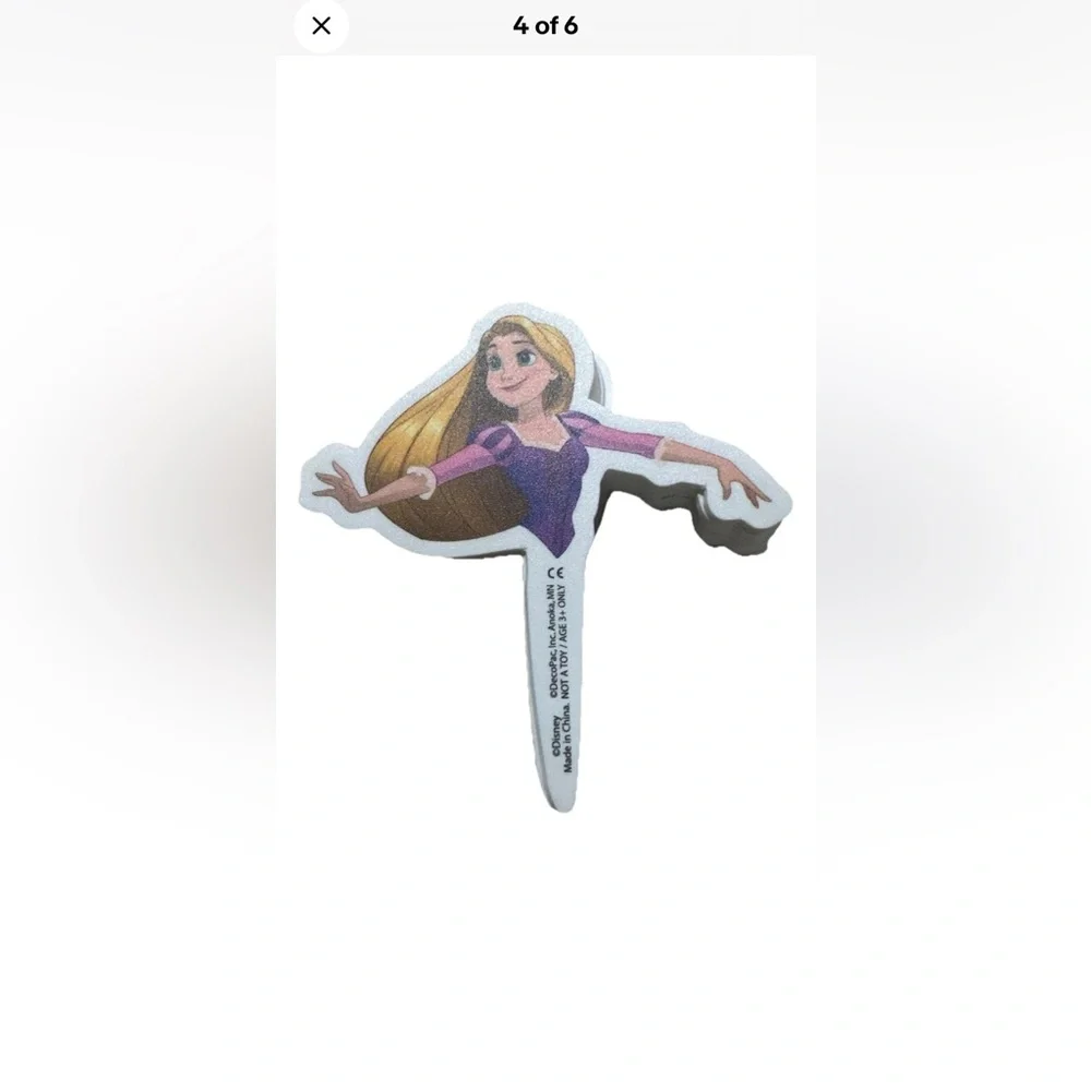 Disney DecoPac Princess Pick Cake/Cupcake Toppers - Vibrant Colors